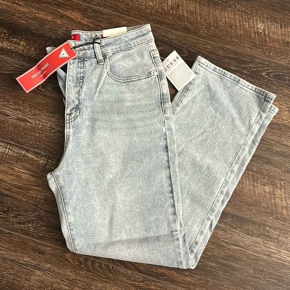 NWT Guess High Rise Straight stretch denim